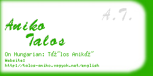 aniko talos business card